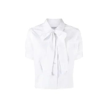 THOM BROWNE Bow-embellished Poplin Shirt