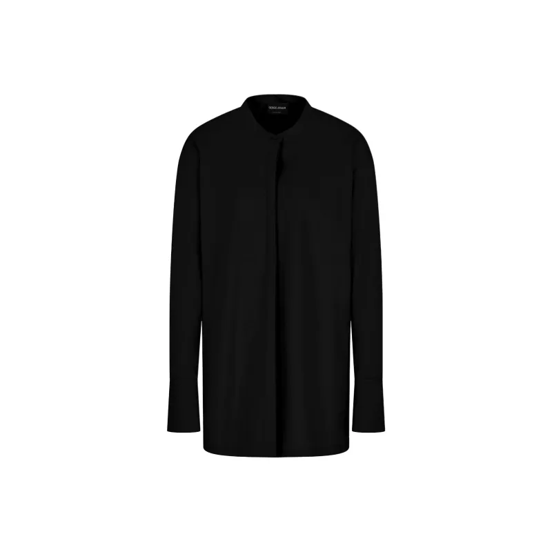 GIORGIO ARMANI Long sleeved Fluid Wool Shirt-0