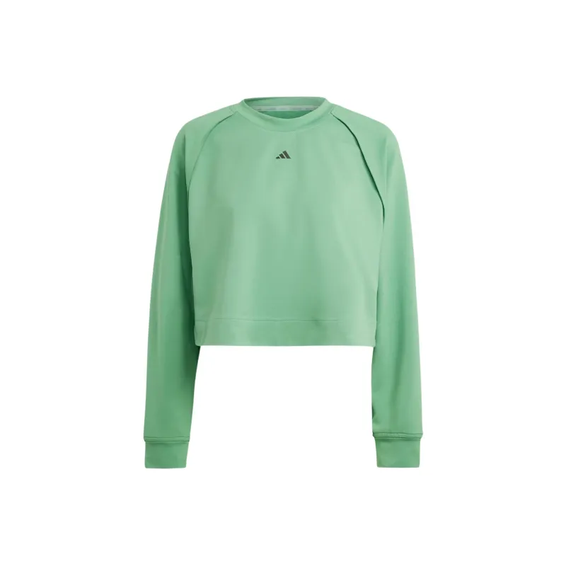 Adidas Power Hidden Racerback Overlay Cover Up Sweatshirt Women's Green-0