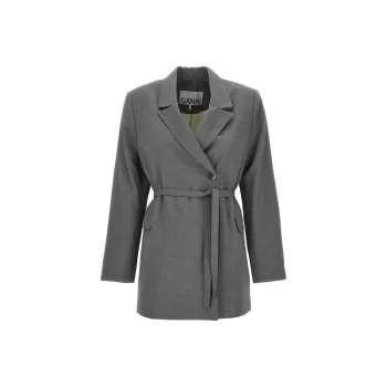 GANNI Oversized Double Breasted Blazer