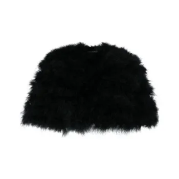 Twinset Turkey feathers Cropped Cape Jacket