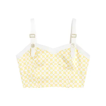 Bebe Camisole Women's White Yellow