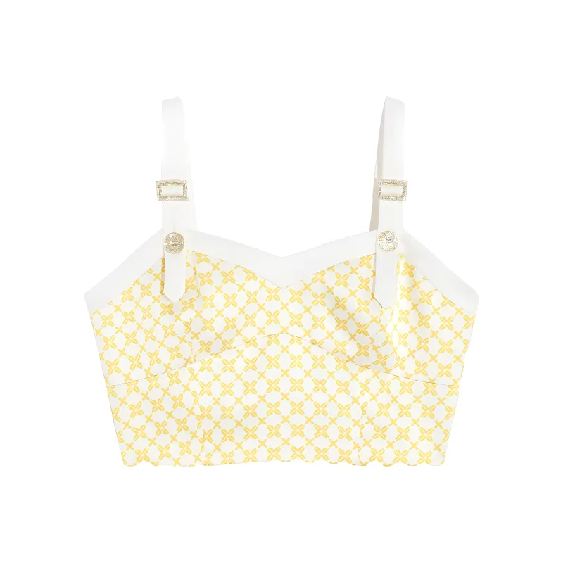 Bebe Camisole Women's White Yellow-0