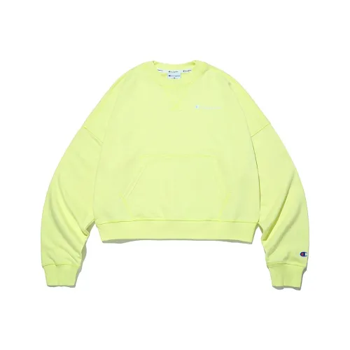 Champion Sweatshirt Women's Light Yellow Green