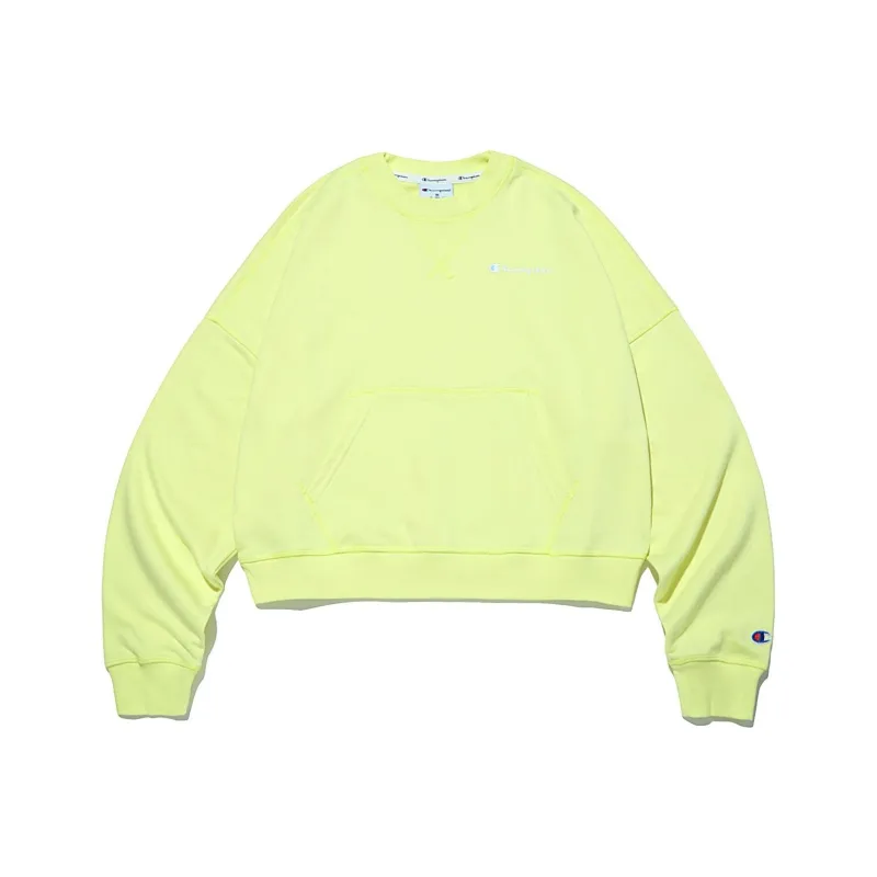 Champion Sweatshirt Women's Light Yellow Green-0