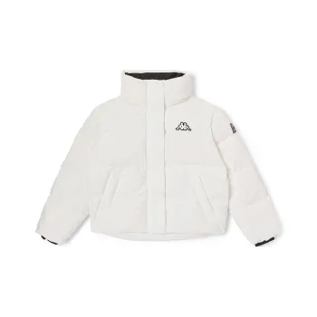 Kappa Solid Color Stand Collar Cropped Down Jacket Women's