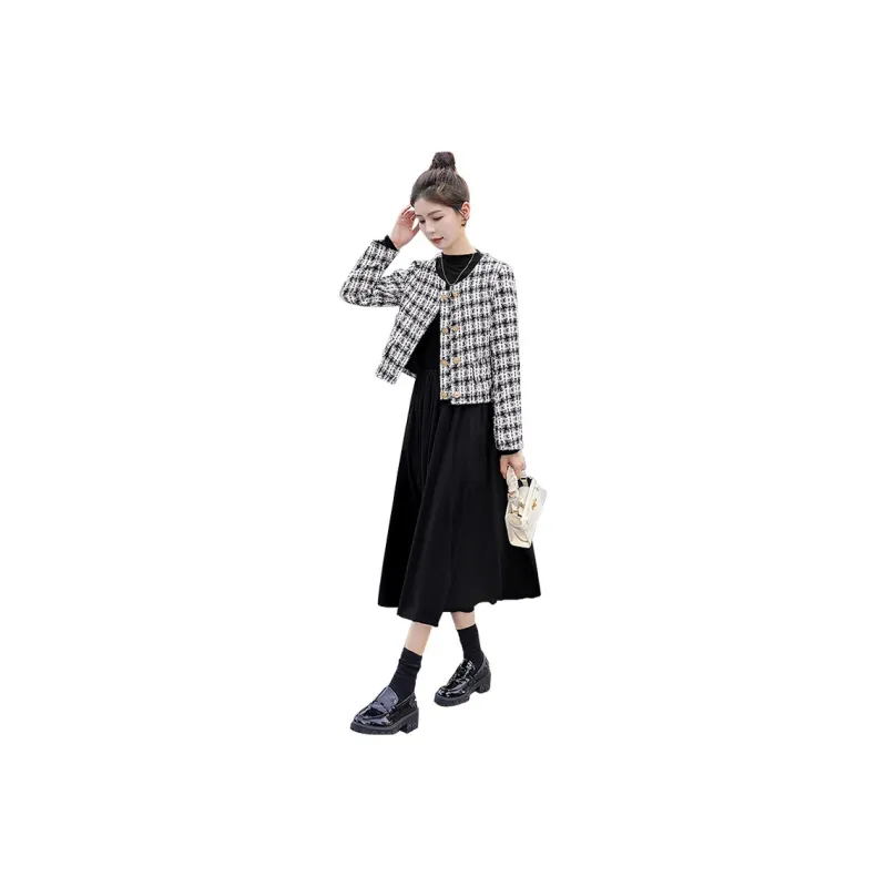 Cypress House Jacket Women's Black White Plaid-0
