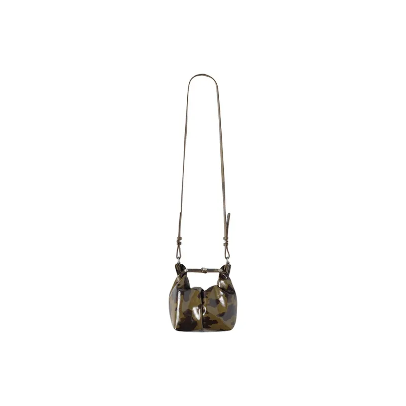 Crying Center PU Bucket Bag, Shoulder Bag, Crossbody Bag, Handbag Mini Women's White Milk Cow Pattern/Brown Cow Pattern-7