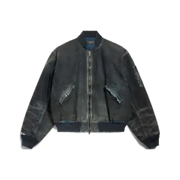 Balenciaga Jackets Coats Loose Fit Style Women's Dark Blue