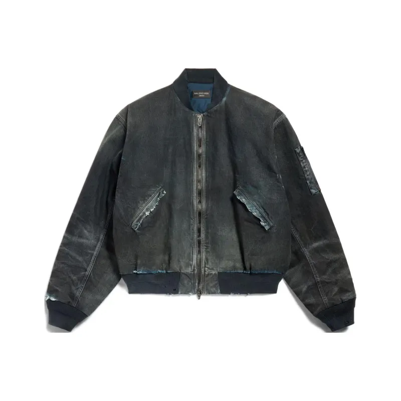 Balenciaga Jackets Coats Loose Fit Style Women's Dark Blue-0