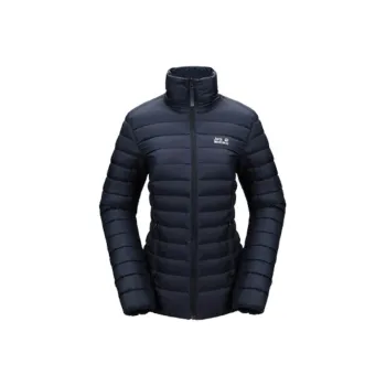 Jack Wolfskin Letter Solid Color Stand Collar Down Jacket Women's Royal Blue