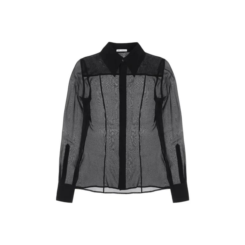AMIPARIS Paris Semi Sheer Long Sleeved Shirt-0