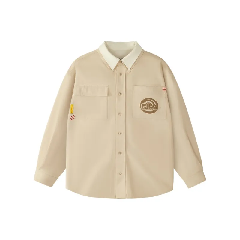 FILA FUSION Shirt Women's Fall Reed Coffee-0