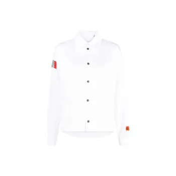 HERON PRESTON Logo patch Cotton Shirt