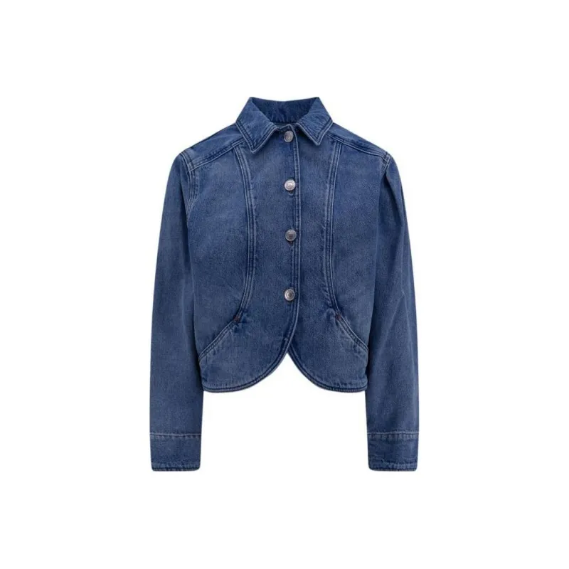 ISABEL MARANT Panelled Button Up Denim Jacket-0