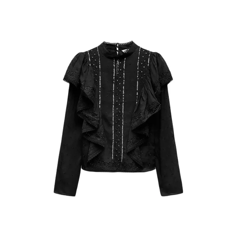 ZARA ZW Series Shirt Women's Black-0