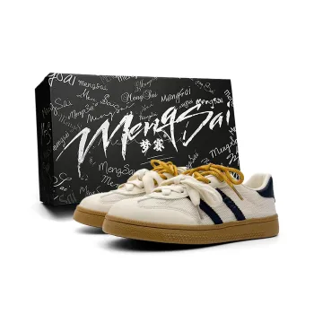 Mengsai Skateboard Shoes Women's Beige Blue
