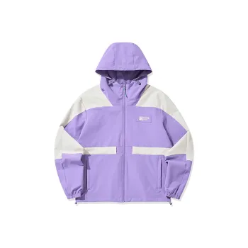 QIAODAN Jacket Women's Purple Thyme Cream White