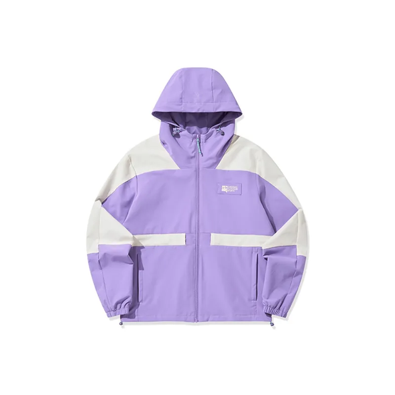 QIAODAN Jacket Women's Purple Thyme Cream White-0