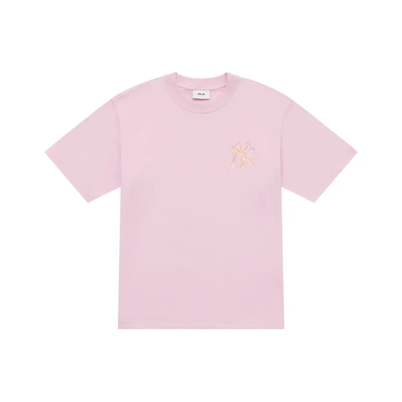 MLB New York Yankees SS25 T Shirt Unisex Heather Gray Pink-1