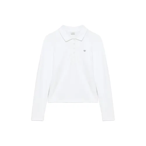 ARITZIA Sunday Best Banoffee Polo Longsleeve Polo Shirt Women's Bright White/Bright White