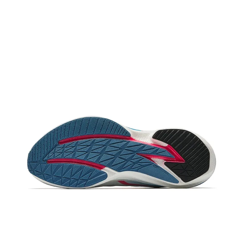 Anta MACH 5.0 Anti Slip Wear Resistant Low Top Casual Running Shoes Men's Gray Black Blue-4