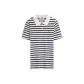 White Navy Blue Stripes 0BF