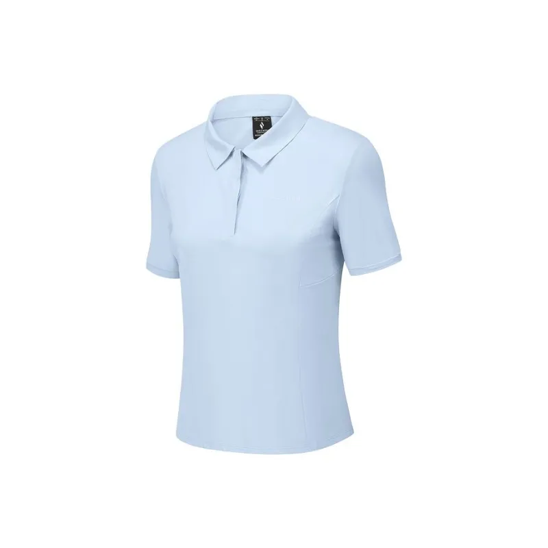 Skechers Comfort Sports Series SS25 Polo Shirt Women's Arctic Ice Blue 03JF-0