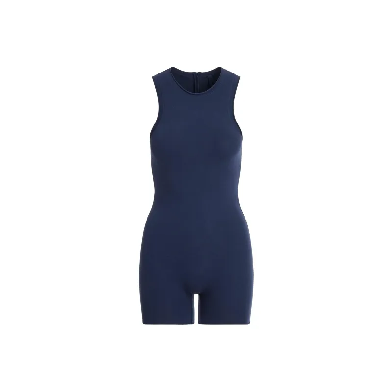SKIMS SS25 COTTON JERSEY TANK ONESIE Bodysuits Women's NAVY/Marine Blue-0