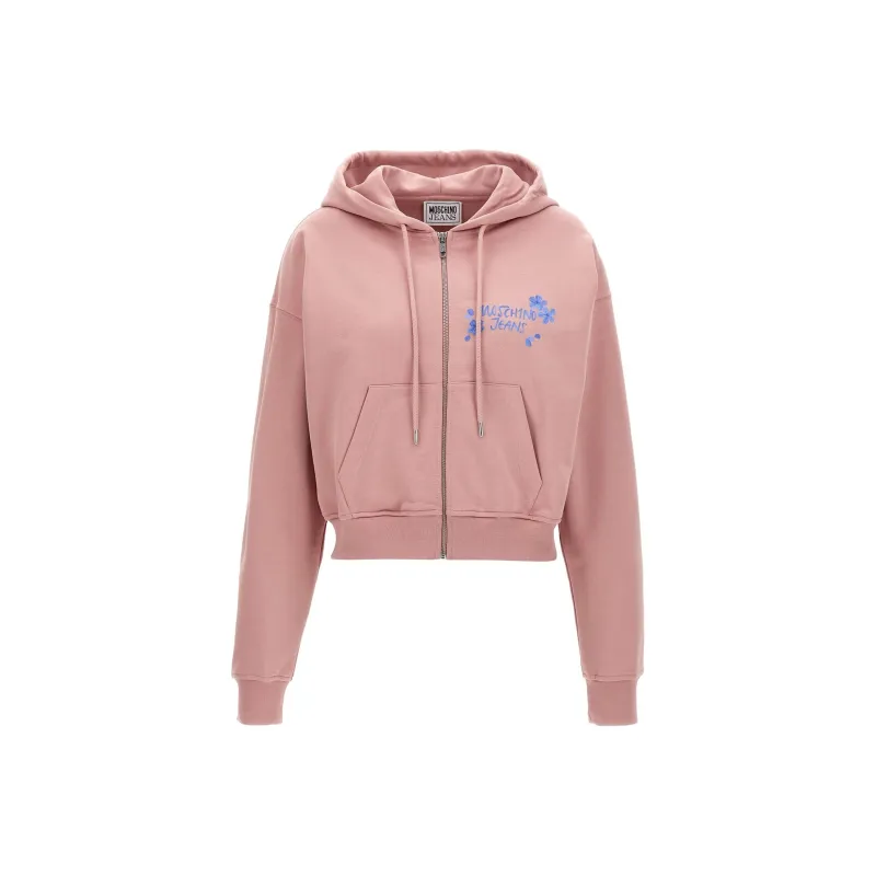 MOSCHINO Logo Printed Drawstring Hoodie-0