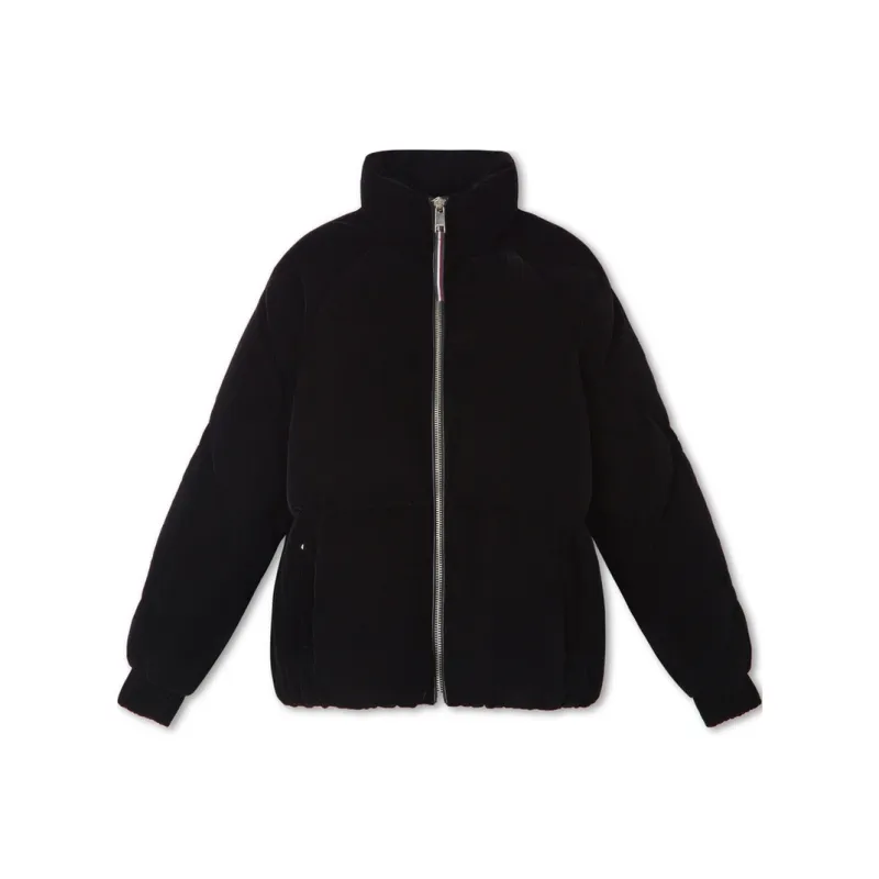 Tommy Hilfiger High-neck Velvet Puffer Jacket-0