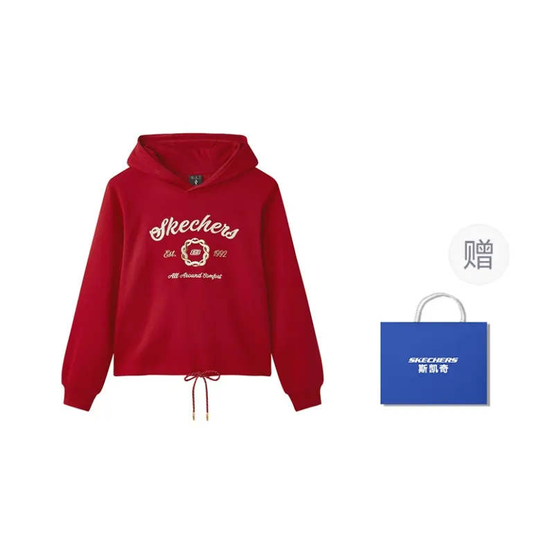 Skechers New Year Sweatshirt Women's Berry Red-2