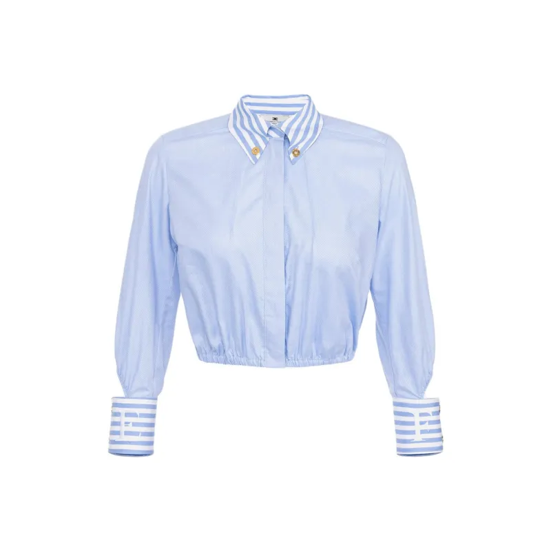 Elisabetta Franchi Striped Poplin Shirt-0