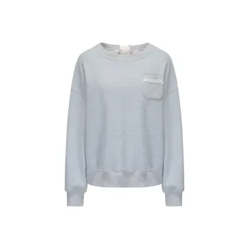 CHIWAWAMEME Sweatshirt Women's Cream Blue
