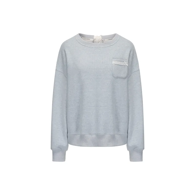 CHIWAWAMEME Sweatshirt Women's Cream Blue-0