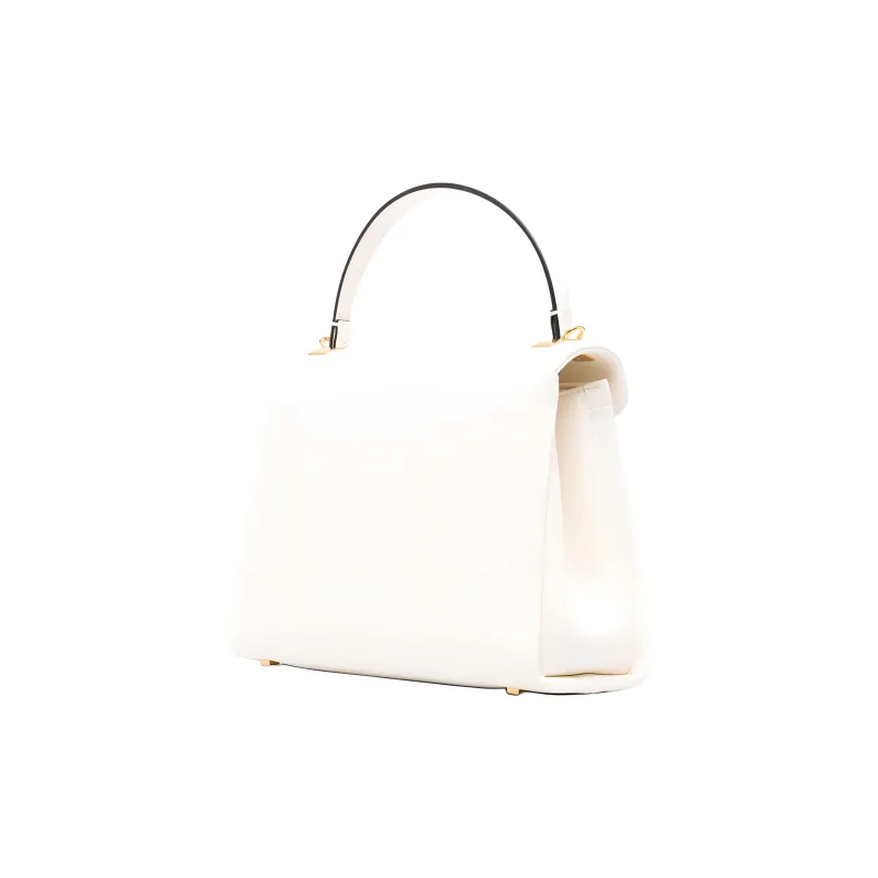 Valentino Calfskin Shoulder Bag, Crossbody Bag, Handbag Women's Cream-1