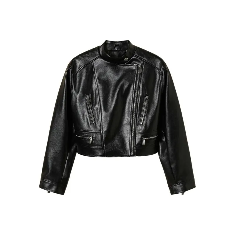 Twinset Faux leather Biker Jacket-0