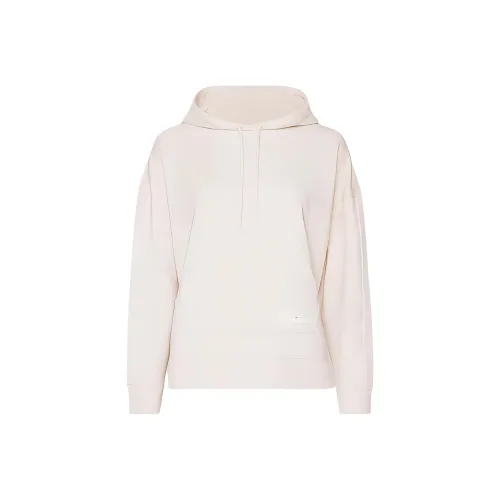 Tommy Hilfiger Th Established Logo Tape Lounge Hoody Sweatshirt Women's Cream