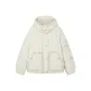 Cream White (90% Gray Duck Down Sherpa Patchwork)