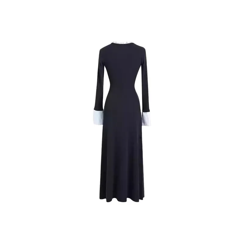 JOSR Long Sleeved Dress Women's Navy Blue-1