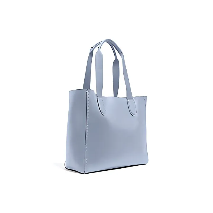 COACH Derby Leather Tote Bag, Shopping Bag, Handbag, Square Bag, Shoulder Bag Regular Women's Light Blue-1