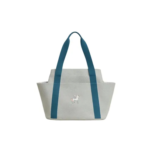 HERMES Cotton Baby Carrier Handbag, Shoulder Bag Women's Nattier Blue