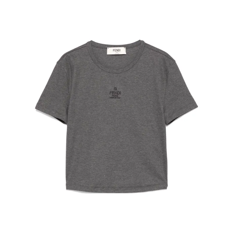 FENDI Fine ribbed T shirt-0