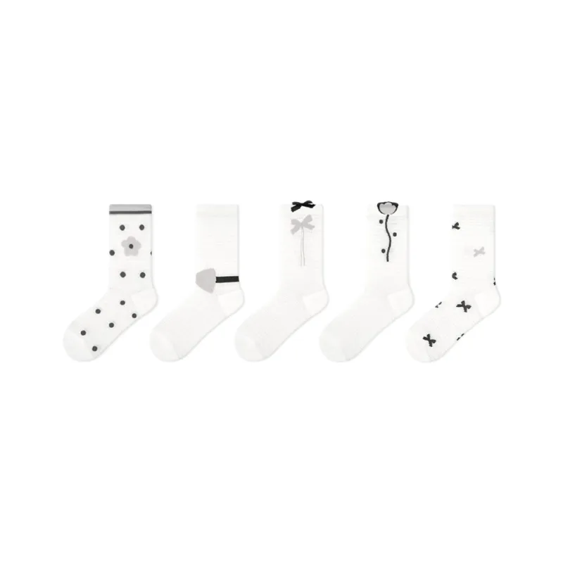 Primeet Mid Calf Socks Women's 5 Pack Cat And Dog Paradise-6