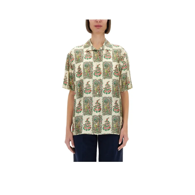 ETRO Floral Printed Short Sleeved Shirt-0
