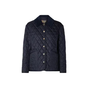 Burberry Long Sleeved Quilted Snapped Jacket