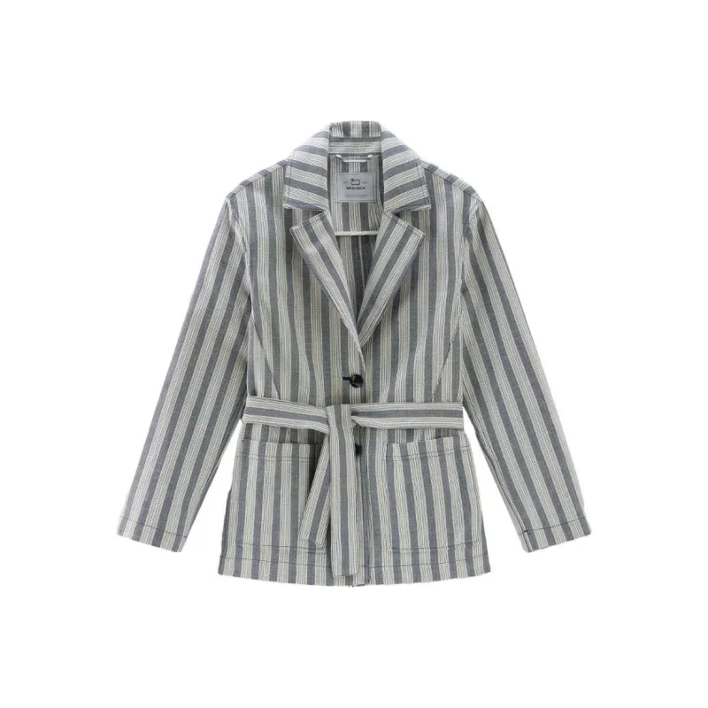 WOOLRICH Striped Belted Shirt-0
