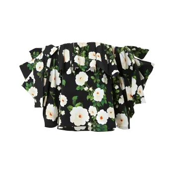 CarolinaHerrera Rose print Cotton Top