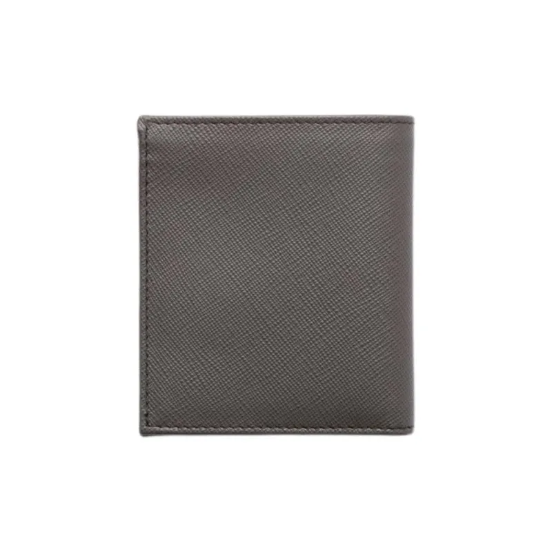 PRADA Saffiano Cow Leather Wallet Men's Smoke Gray-2