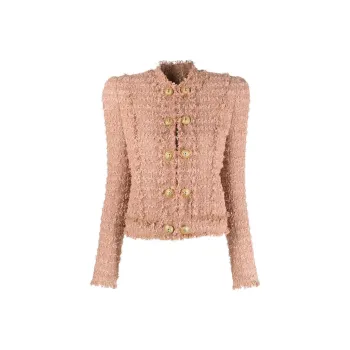 BALMAIN SS23 Jackets & Coats Women's Beige Pink